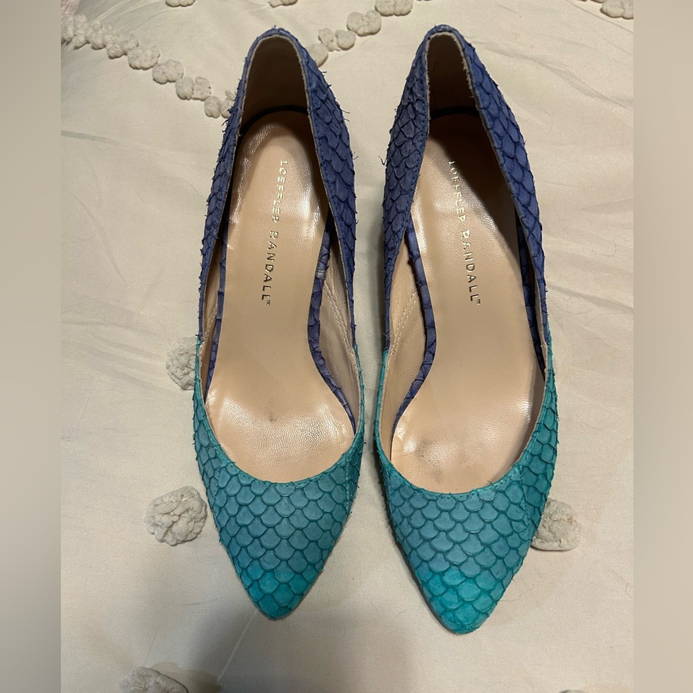 Ombré leather heels